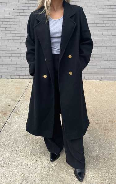 Vintage Black Fleece Trench