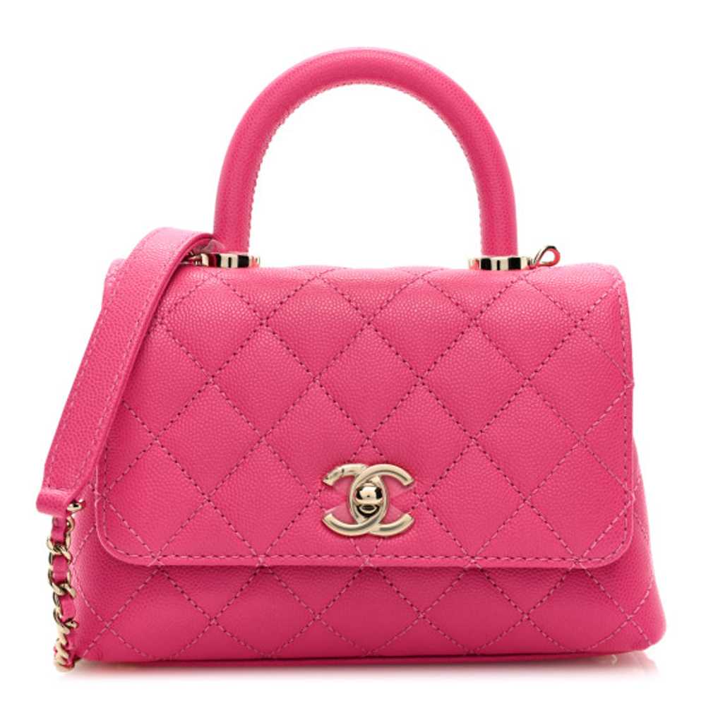 CHANEL Caviar Quilted Extra Mini Coco Handle Flap… - image 1