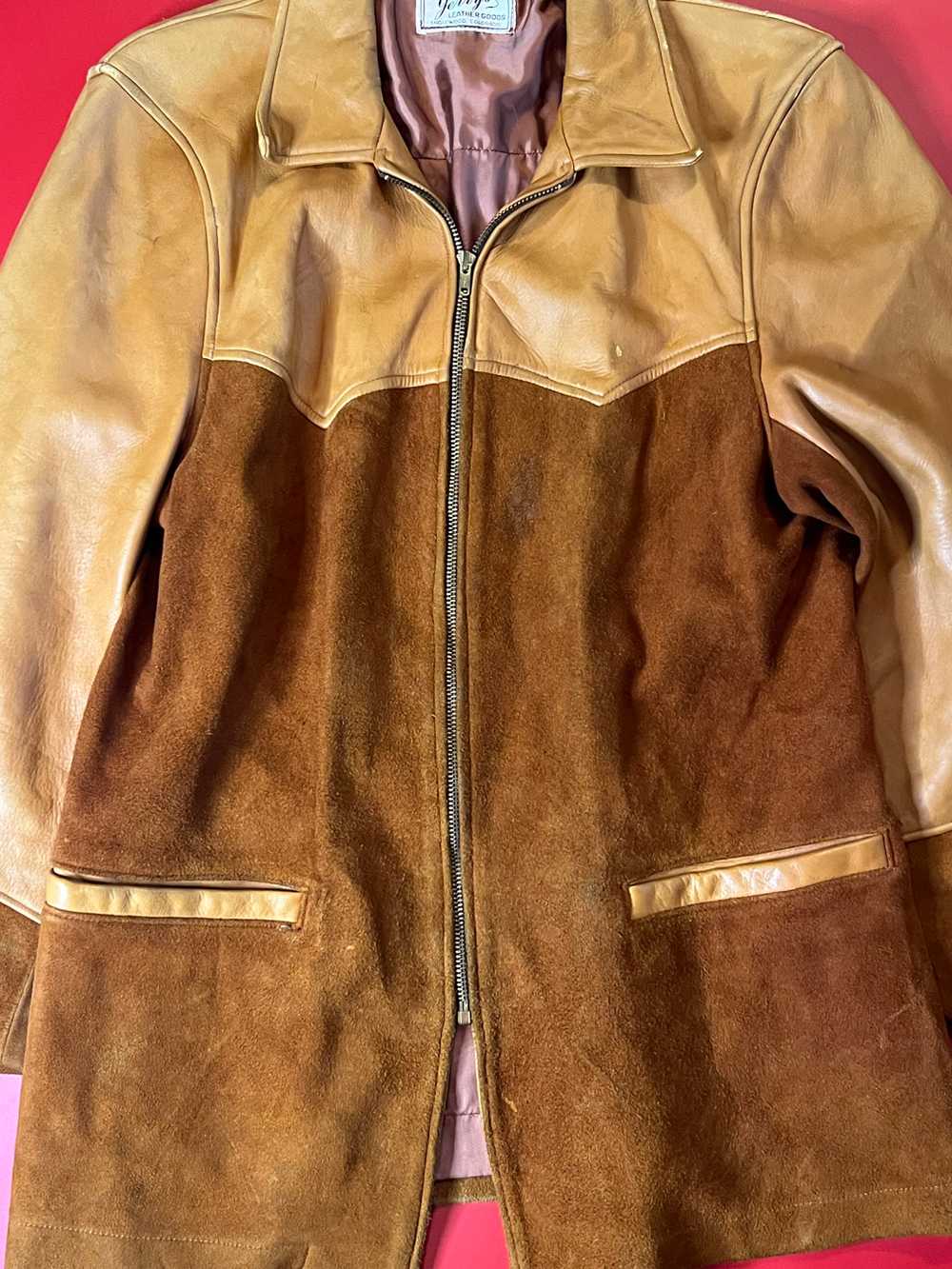 70’s Leather & Suede Long Coat - image 2