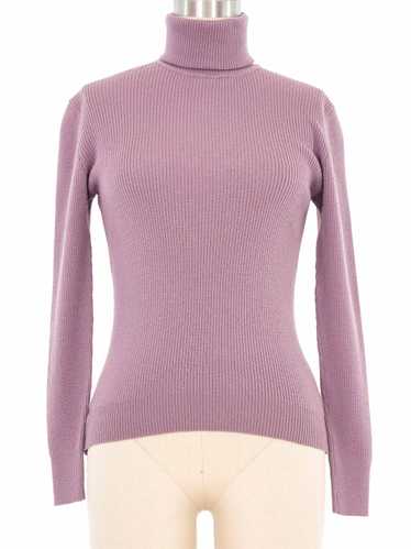 Yves Saint Laurent Dusty Purple Turtleneck Sweater