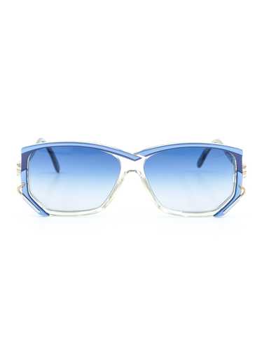 Cazal Model 197 Blue Geometric Sunglasses