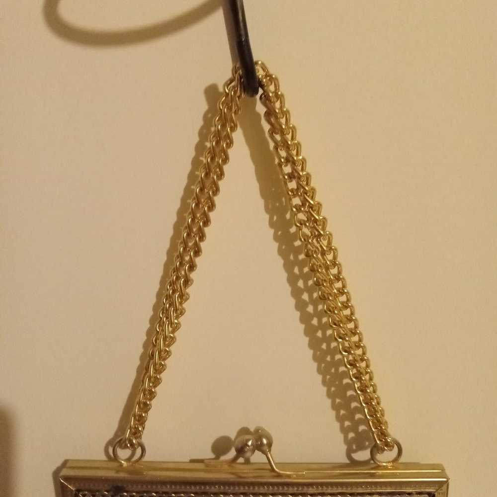 Italian vintage gold chain clutch - image 2