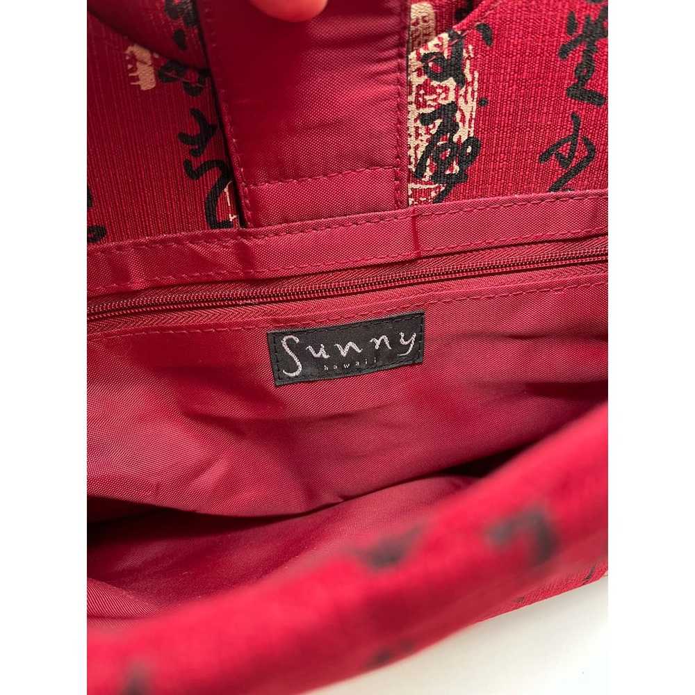 Vintage Sunny Hawaii Red Asian Print Handbag - image 4