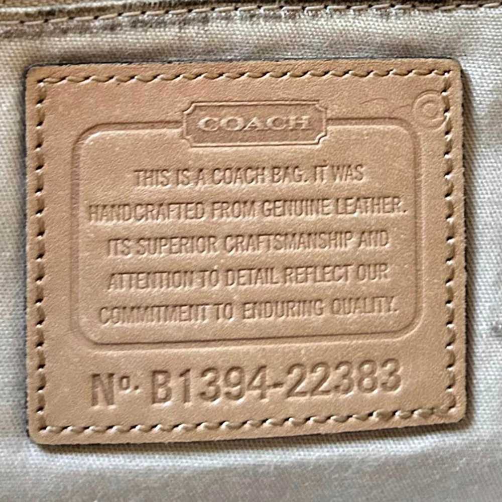 Vintage Tan Leather Coach Legacy Fold Over Should… - image 4