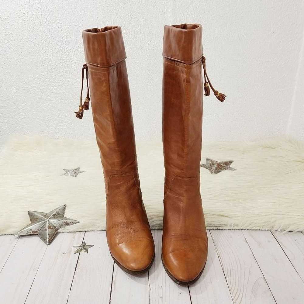 Vintage 70s Gucci boots brown leather tall heeled… - image 3