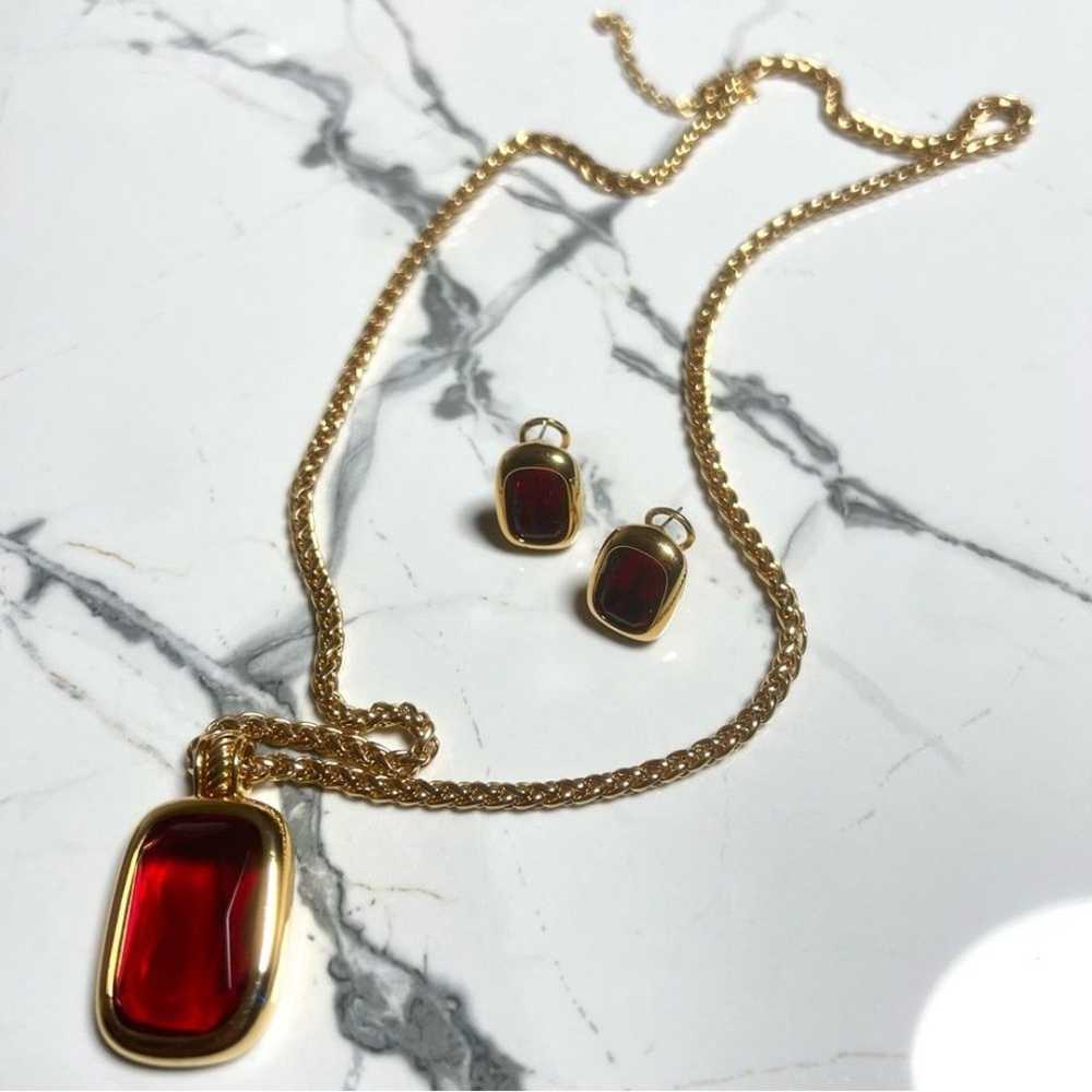 Joan Rivers Gold Toned Changeable Gemstone Neckla… - image 2