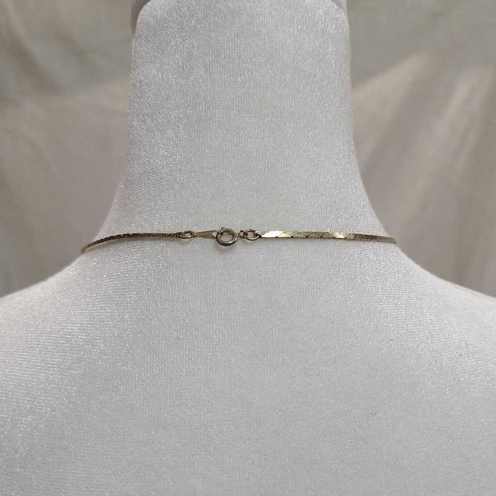 Vintage Cloisonne Lotus Pendant Necklace - image 4