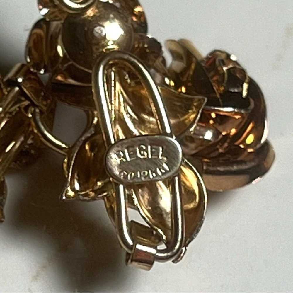 Vintage REGEL 12k Gold Filled Rose Necklace & Ear… - image 4