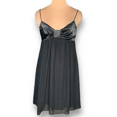 Vintage Onyx Nite Slip Dress Black Embellished Rhi