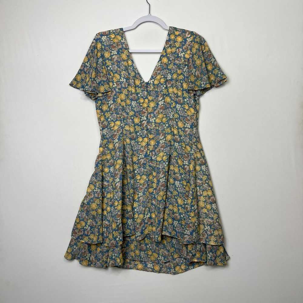 Vintage 90s Ditsy Floral Mini Sun Dress Grunge In… - image 4