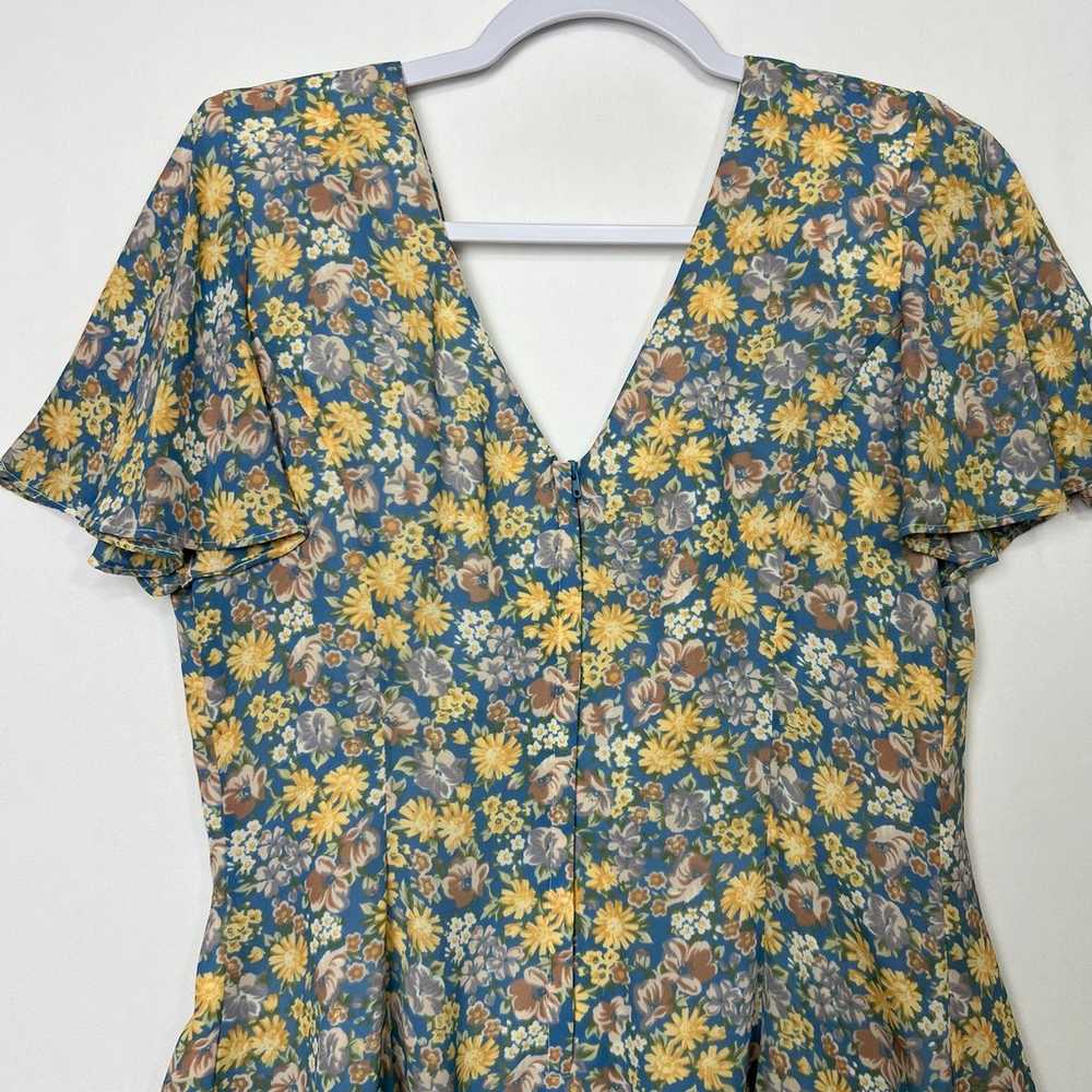 Vintage 90s Ditsy Floral Mini Sun Dress Grunge In… - image 5
