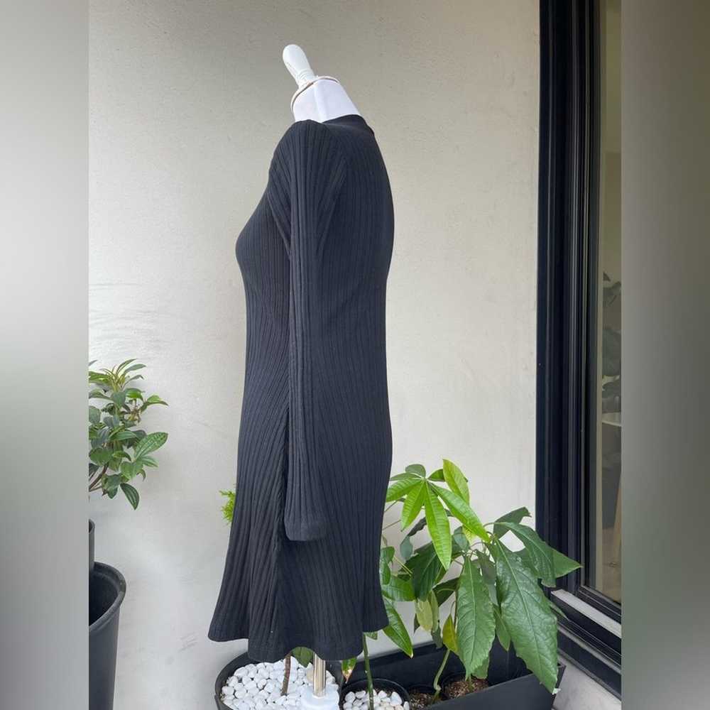 Zara Ribbed Knit Mini Dress in Black, size Medium - image 2