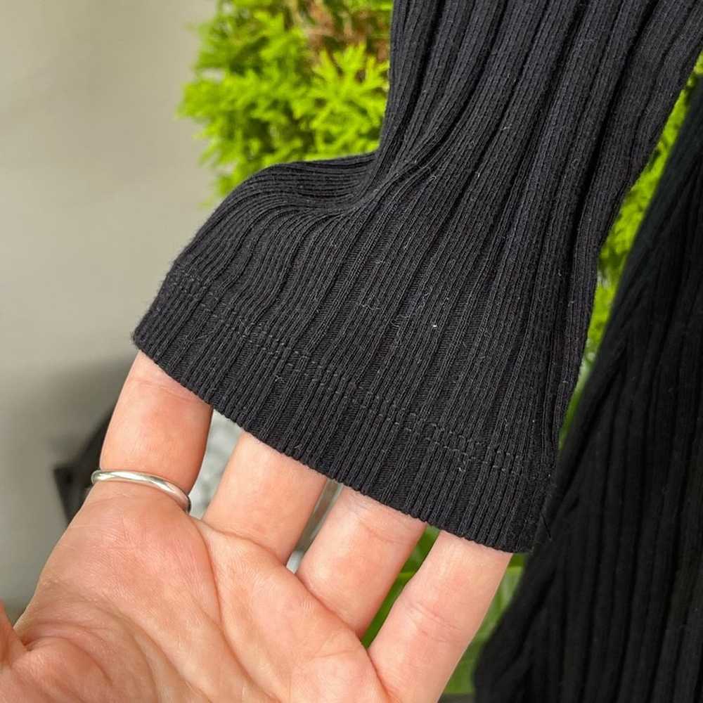 Zara Ribbed Knit Mini Dress in Black, size Medium - image 6