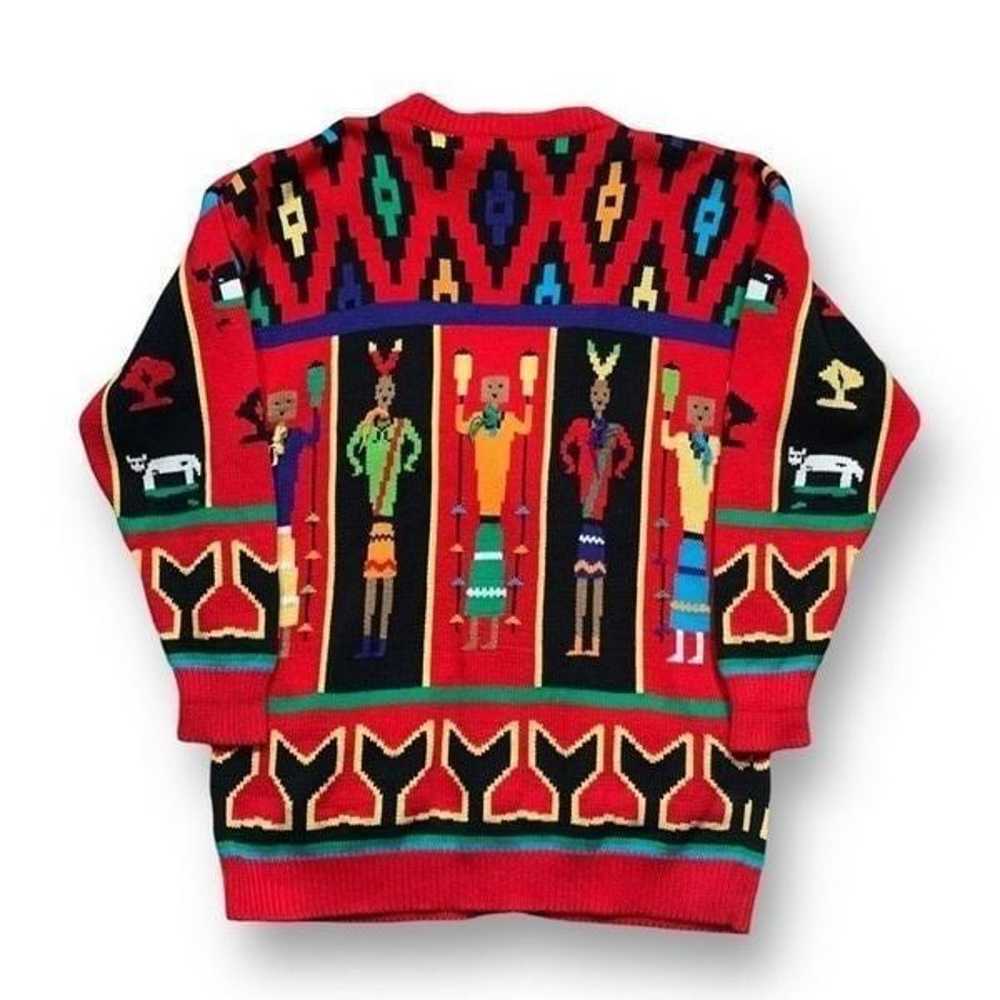 Vintage Jack B Quick Cardigan Sweater Red Black A… - image 11
