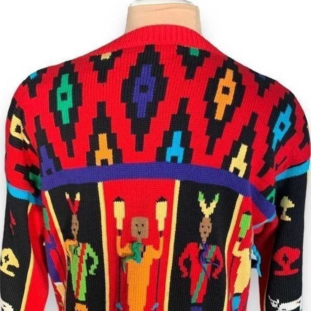 Vintage Jack B Quick Cardigan Sweater Red Black A… - image 5
