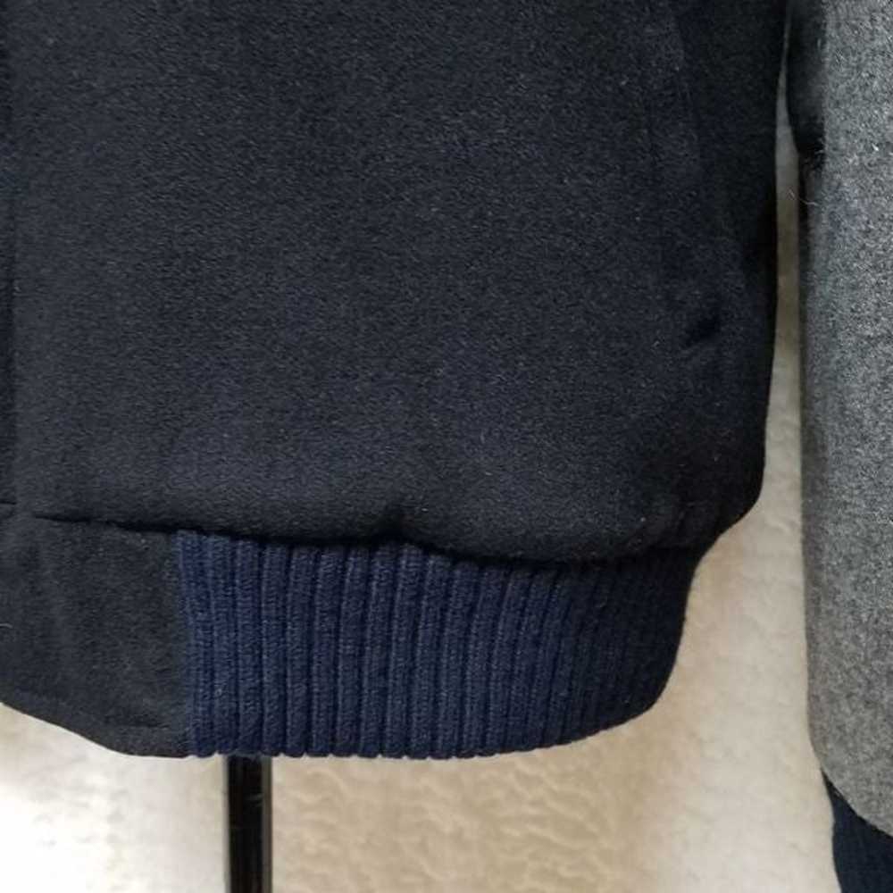 Vintage 80s Horizon Outerwear Black Gray Wool Fil… - image 8