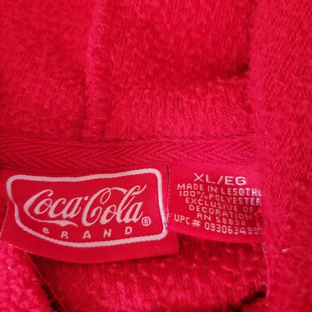 Coca Cola XL Red Full Zip Hoodie Sweatshirt Fleec… - image 3