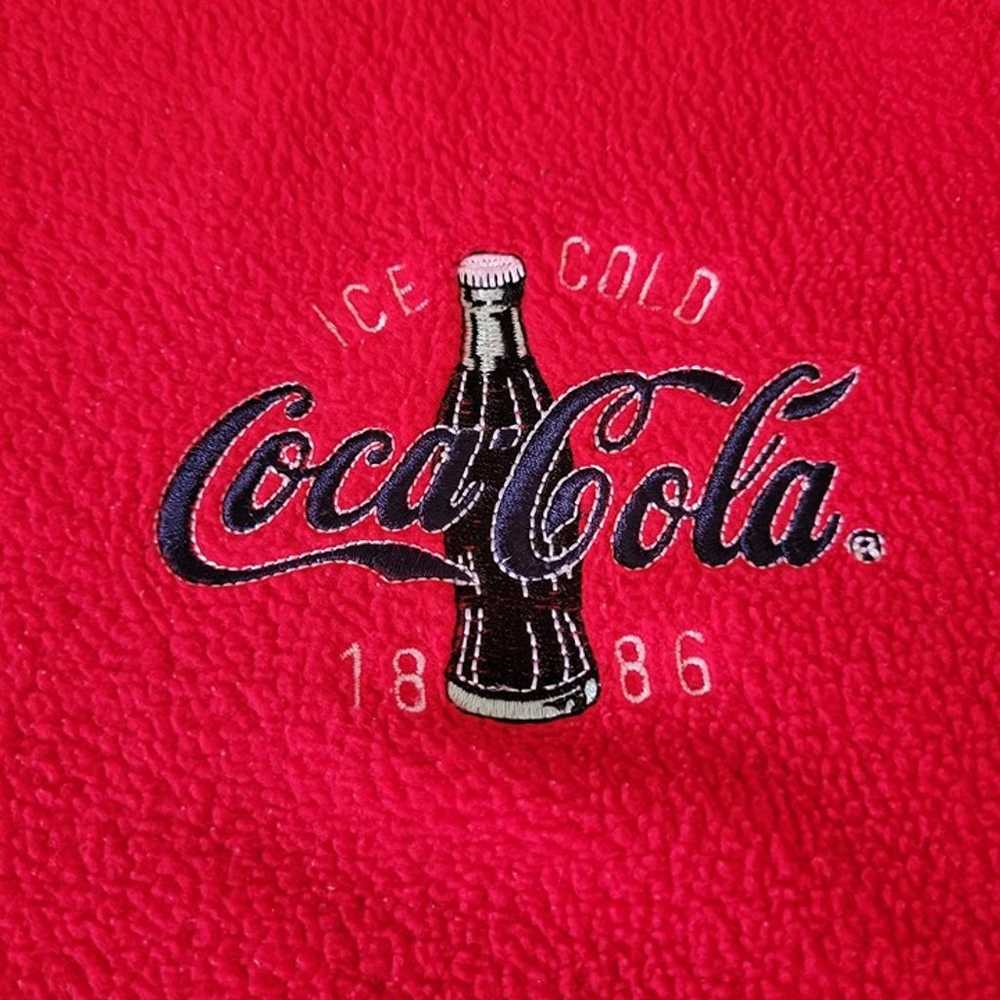 Coca Cola XL Red Full Zip Hoodie Sweatshirt Fleec… - image 4