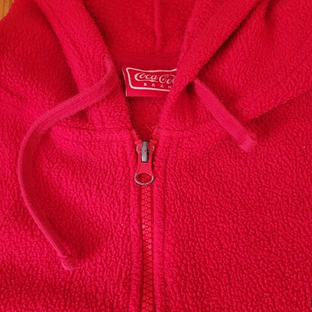 Coca Cola XL Red Full Zip Hoodie Sweatshirt Fleec… - image 6