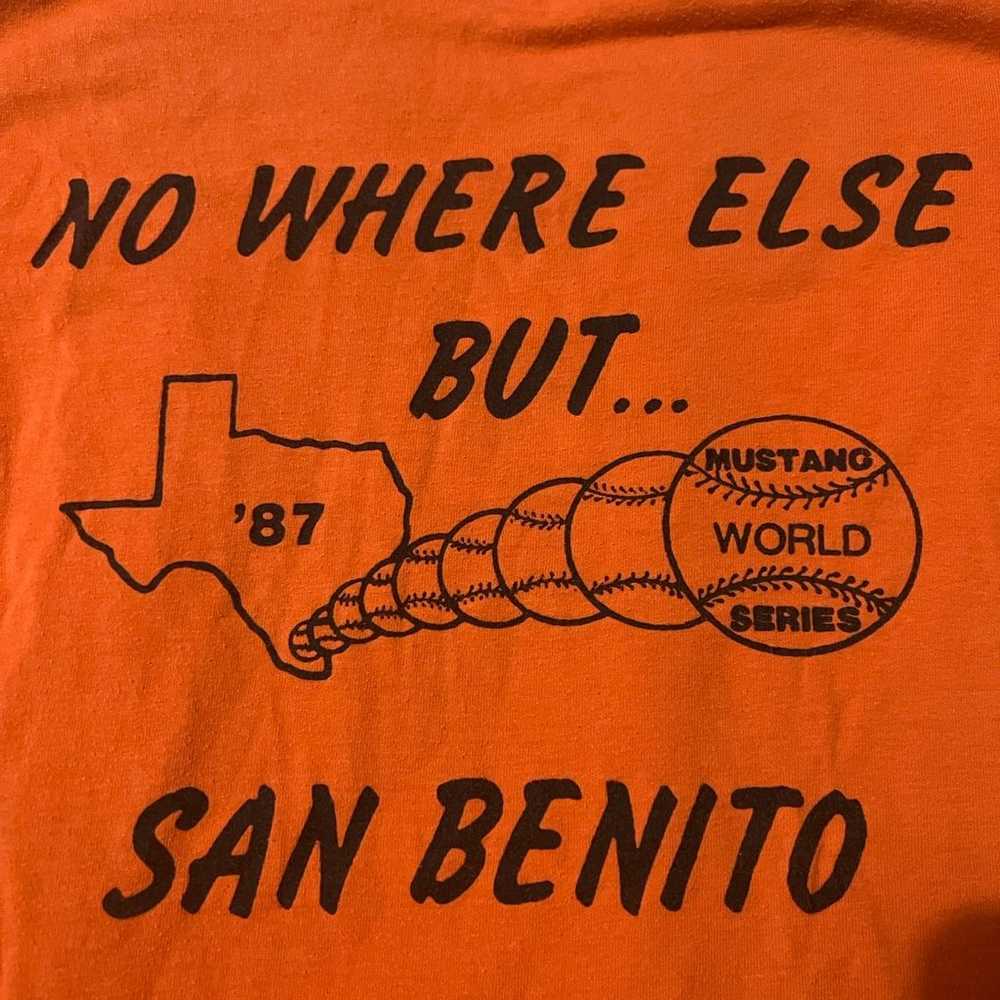 Vintage San Benito baseball 1987 shirt single sti… - image 2