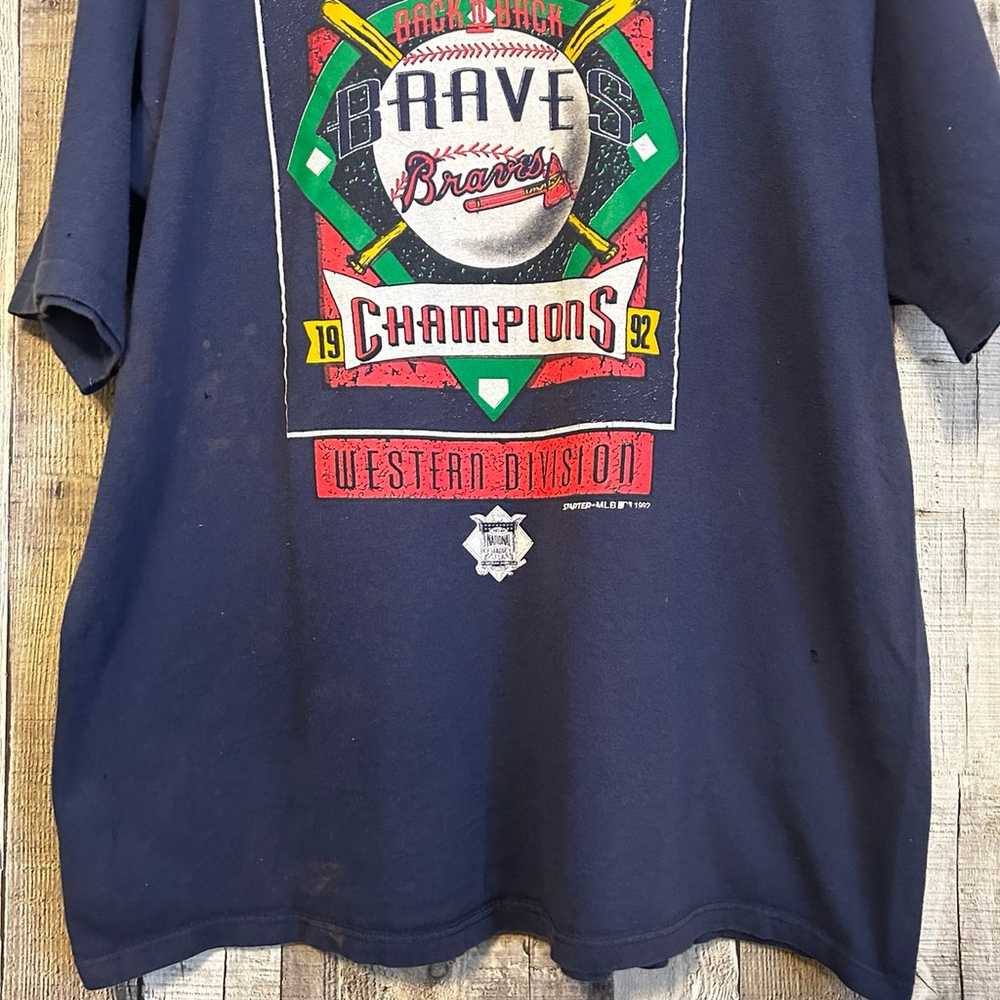 Vintage 90s Starter Atlanta Braves League Champio… - image 5