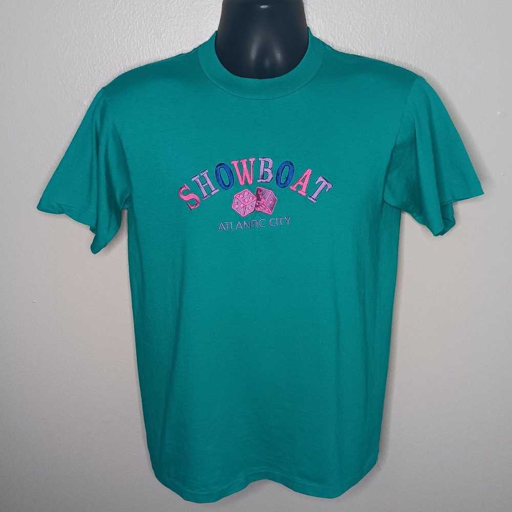 VTG 80s 90s Showboat Atlantic City Medium T-shirt… - image 1