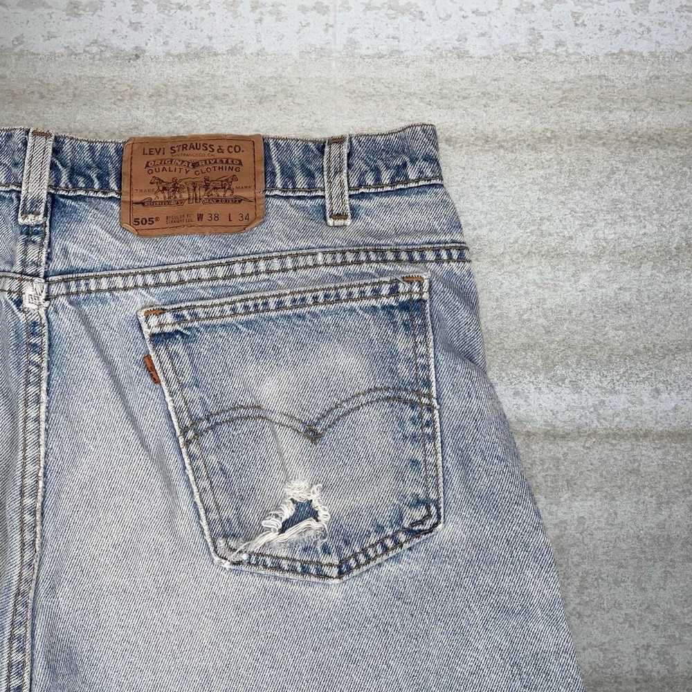 Vintage Orange Tab Levis 505 Straight Fit Jeans L… - image 3
