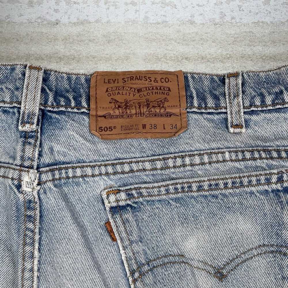 Vintage Orange Tab Levis 505 Straight Fit Jeans L… - image 4