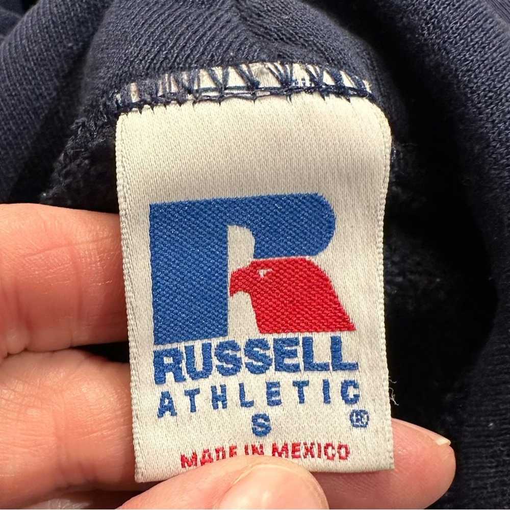 Vintage Russell Athletic Michigan Hoodie in Navy … - image 4