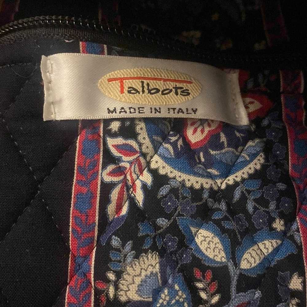 Vintage 90s Talbots Made in Italy Large Cotton Qu… - image 4