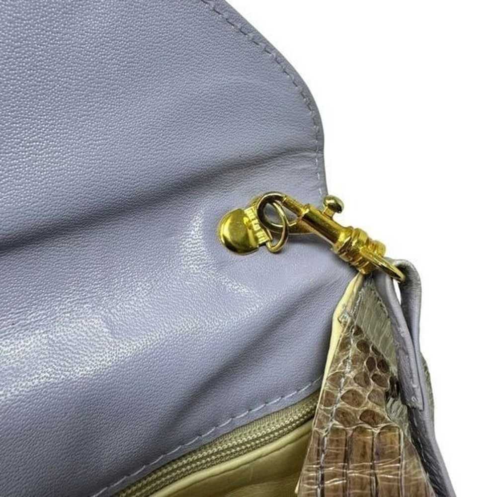Vintage J Renee Genuine Snake Clutch Handbag Purs… - image 11
