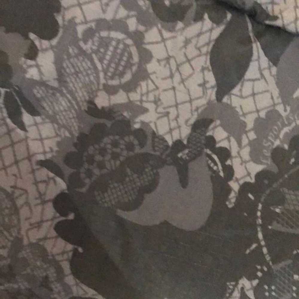 Lesportsac Black and gray lace pattern large knap… - image 4