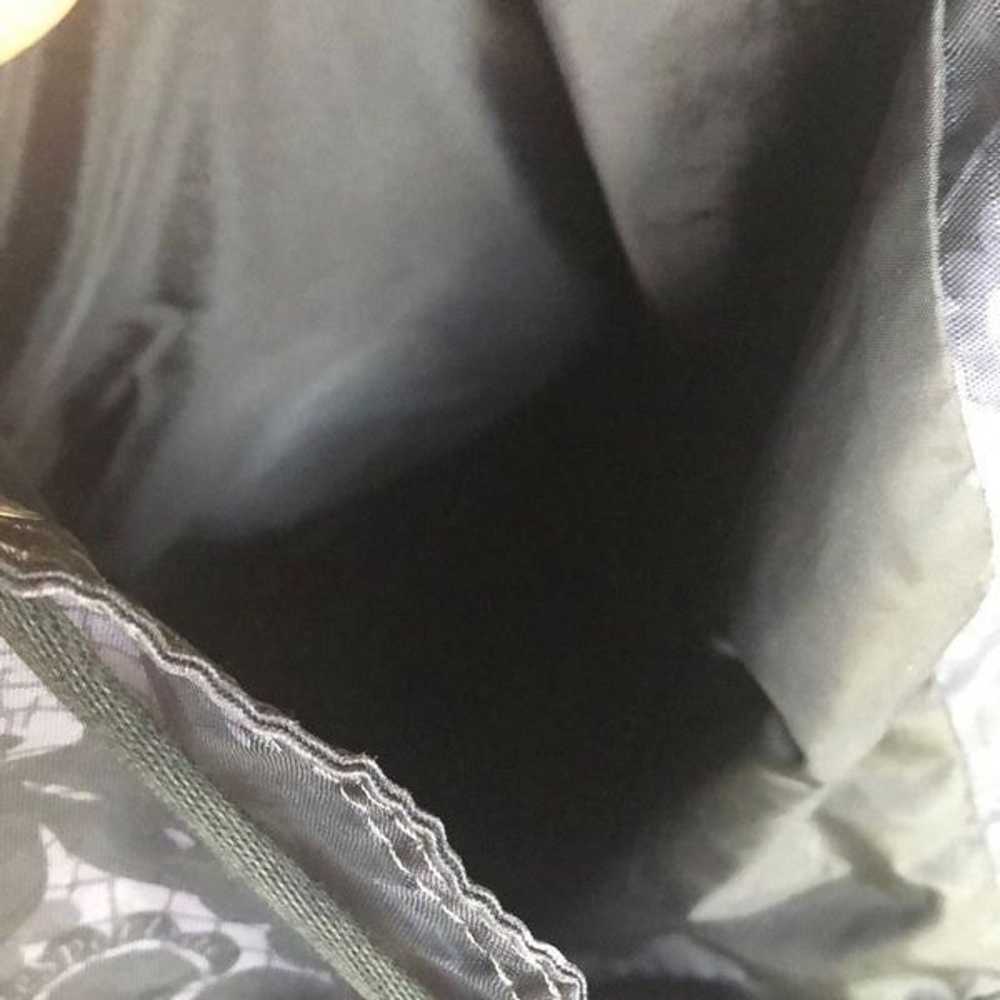 Lesportsac Black and gray lace pattern large knap… - image 5