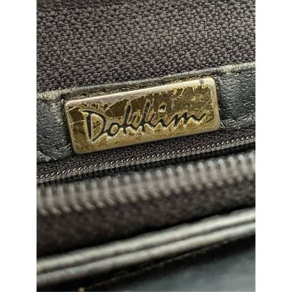 DOKKIM Nantucket Straw Leather Black Crossbody Sh… - image 7