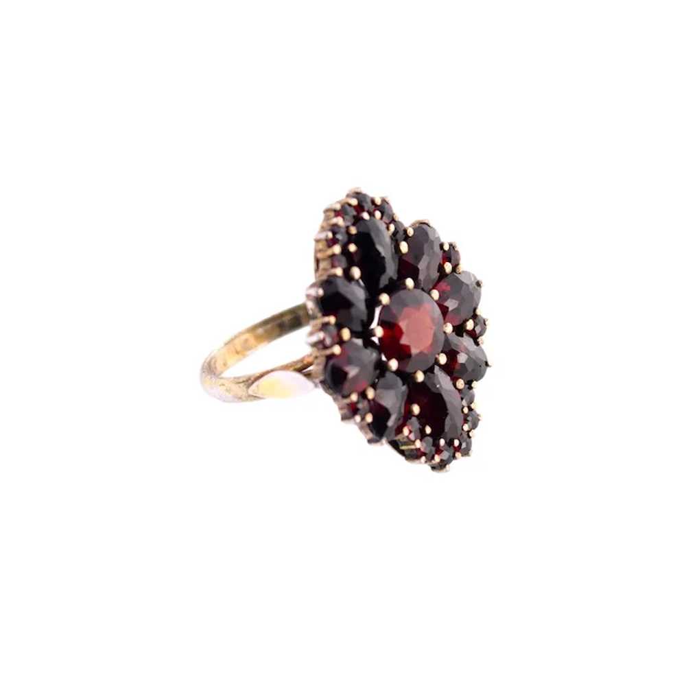 Bohemian Garnet Oval Cluster Ring - image 3