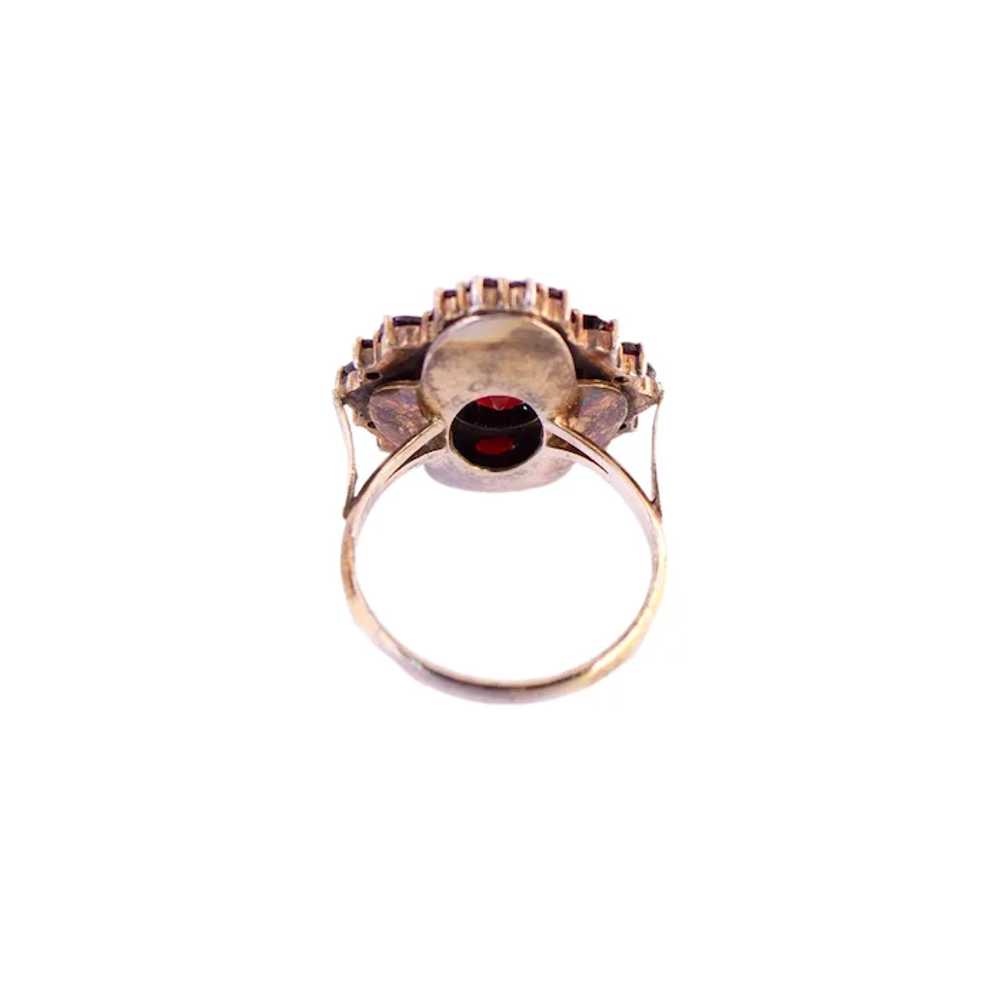 Bohemian Garnet Oval Cluster Ring - image 4