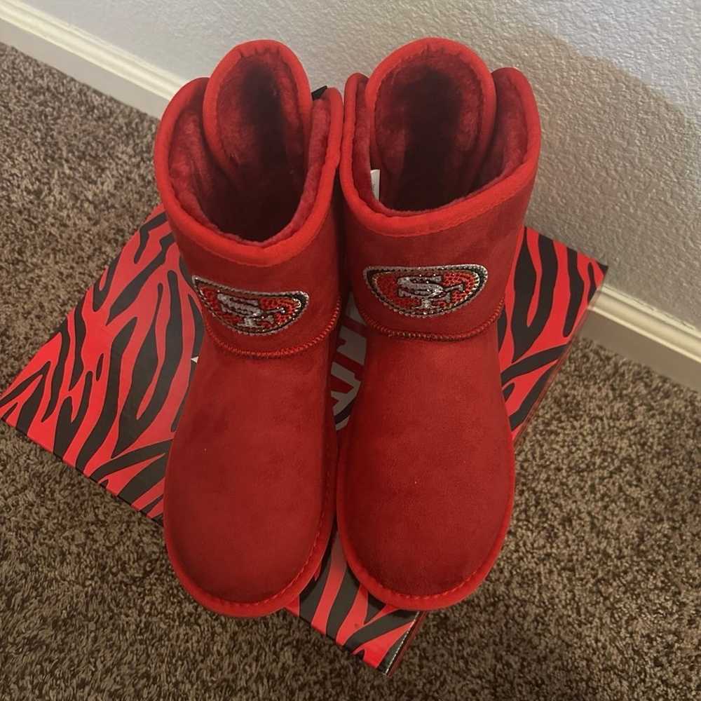 San Francisco 49ers fur boots - image 6