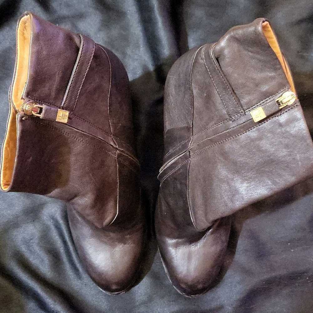 alberto fermani brown block heel ankle boots sz41 - image 3