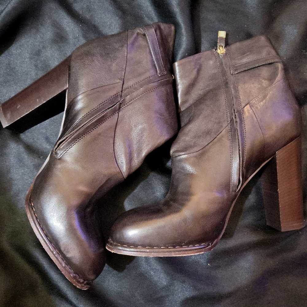 alberto fermani brown block heel ankle boots sz41 - image 5