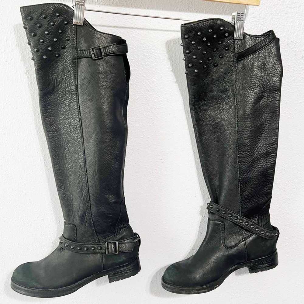 ASH leather studded knee high moto boot size 36.5… - image 1