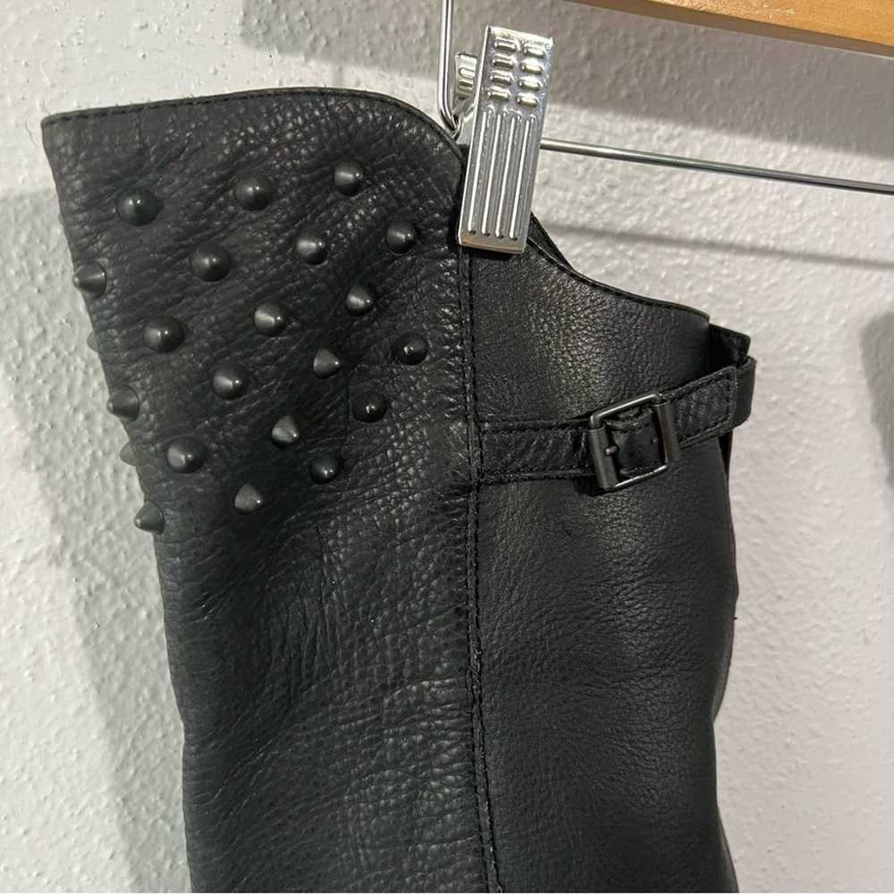 ASH leather studded knee high moto boot size 36.5… - image 2