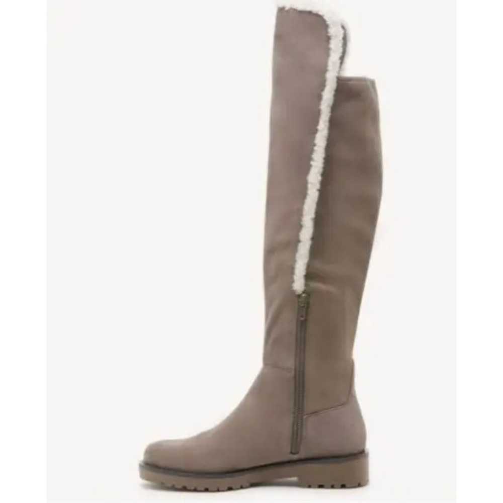 New Sole Society Tall Suede Faux Fur Trimmed Boot… - image 3