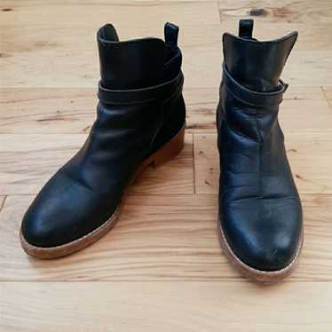 Acne Clover Black Leather Boots 40 - image 1