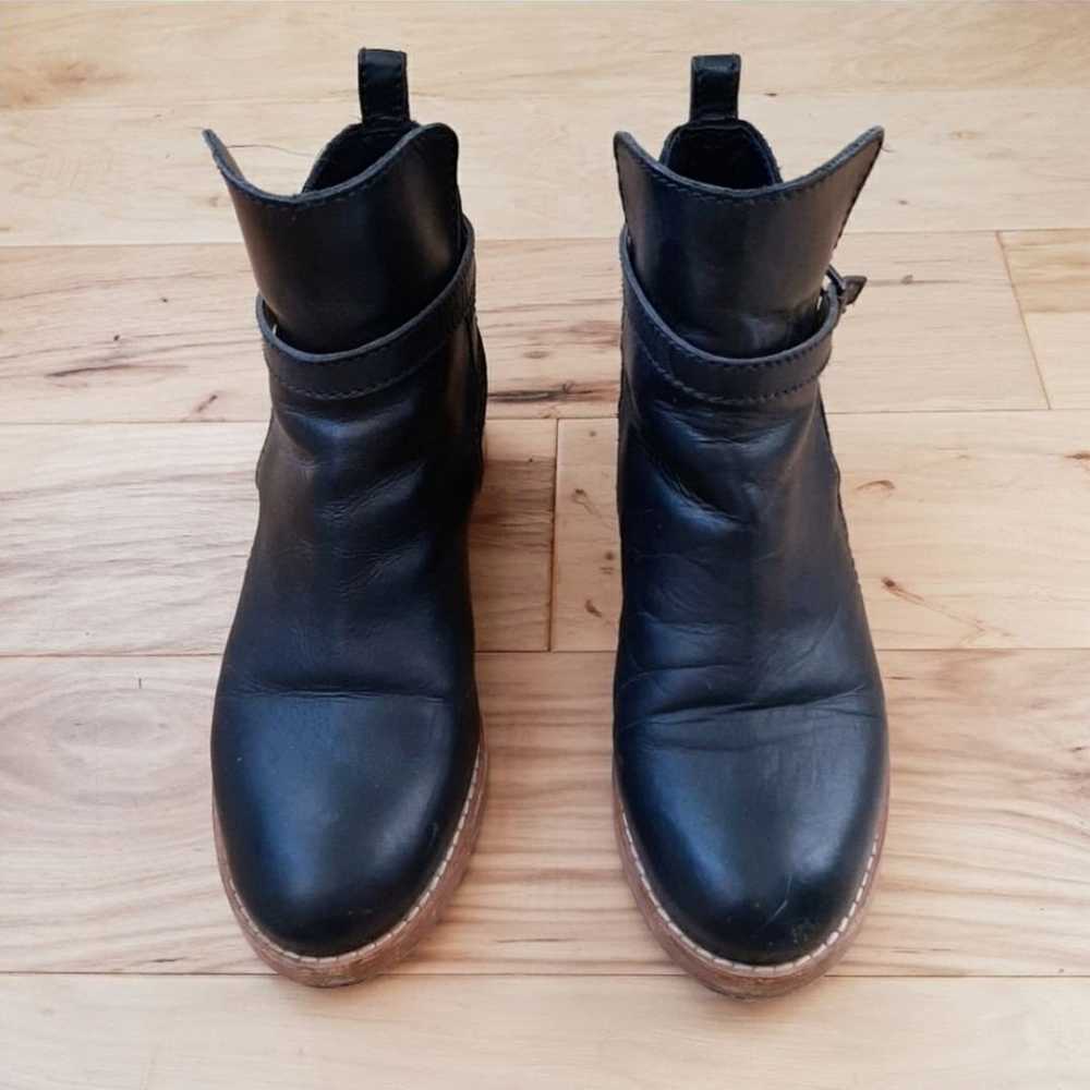 Acne Clover Black Leather Boots 40 - image 2