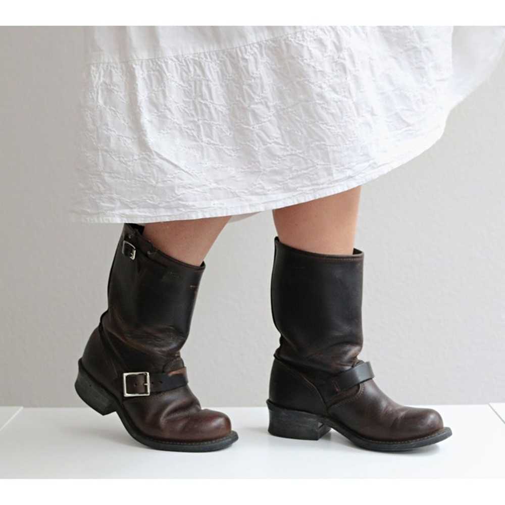1980's Vintage Frye Leather Engineer Boots // Wom… - image 1