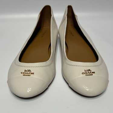 Coach Womens 8 Chelsea Off White Leather Cap Toe … - image 1