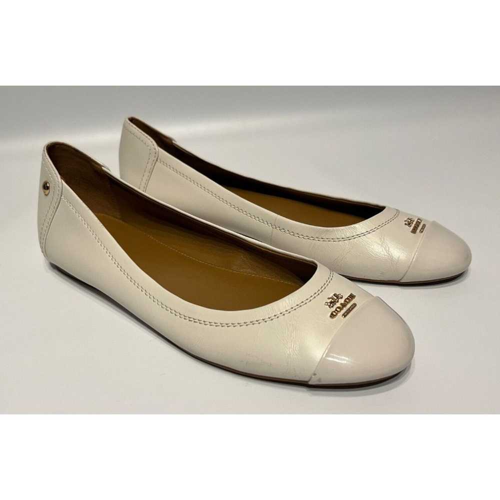 Coach Womens 8 Chelsea Off White Leather Cap Toe … - image 2