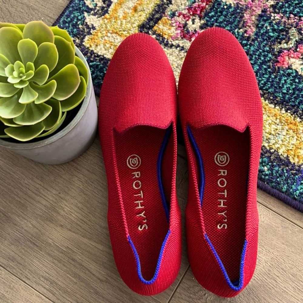 Rothys dark red size 8 woman’s flat loafers - image 10