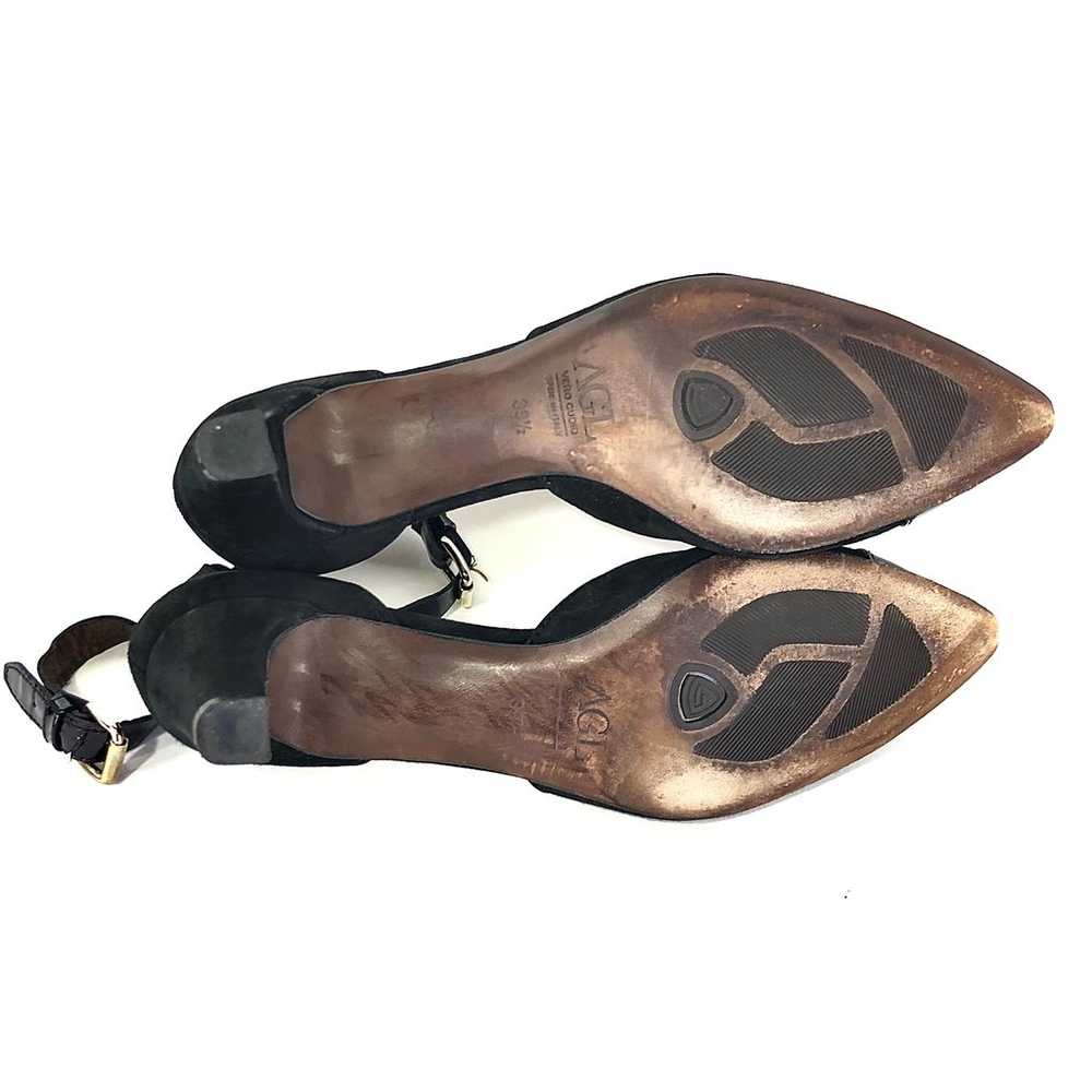 AGL Black Nubuck & Cap Toe Patent Leather Heels - image 12