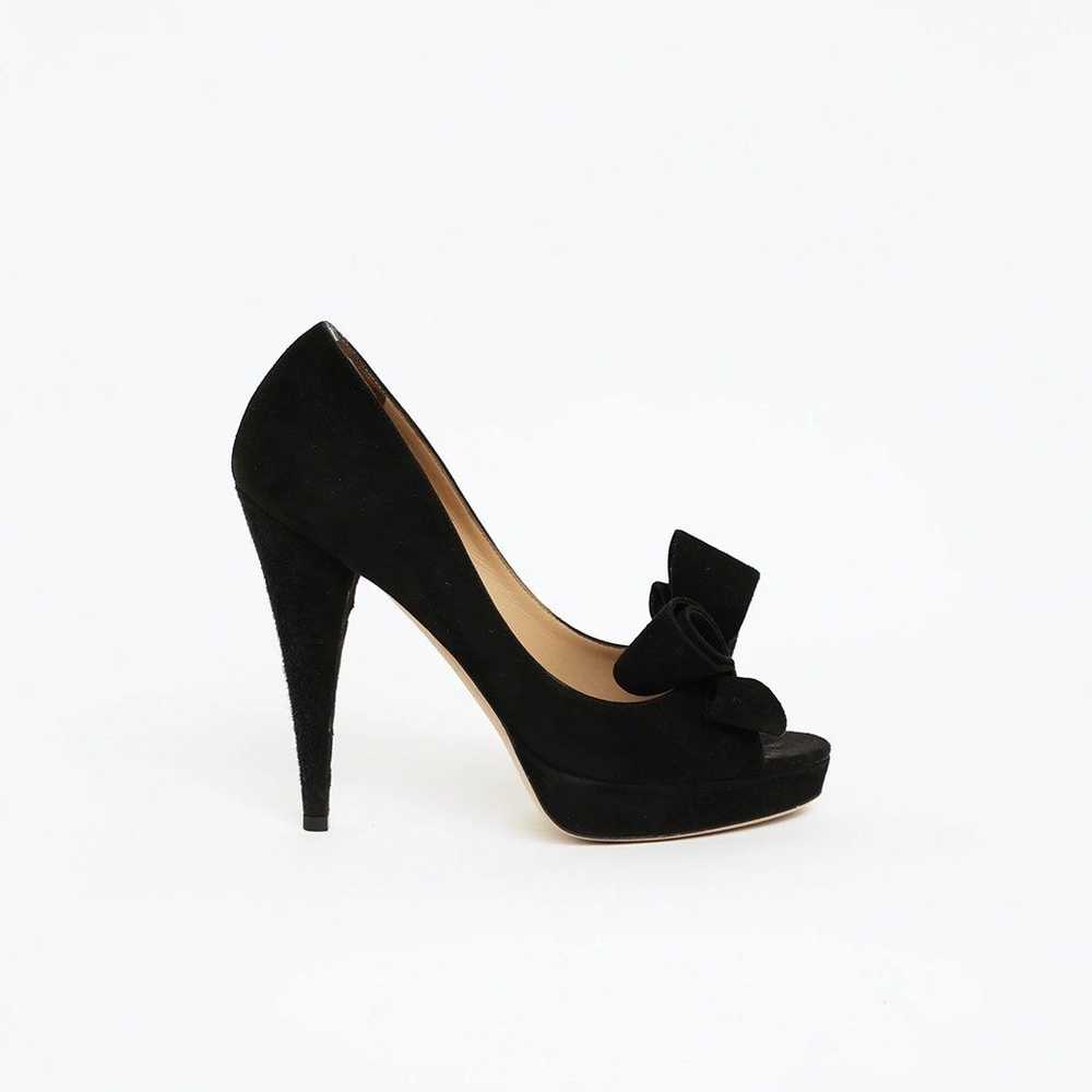 GENUINE VALENTINO SUEDE PEEP TOE BOW SUEDE SHOES … - image 2